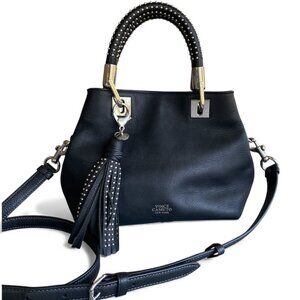 Vince Camuto Elva Studded Leather Satchel Crossbody Bag​